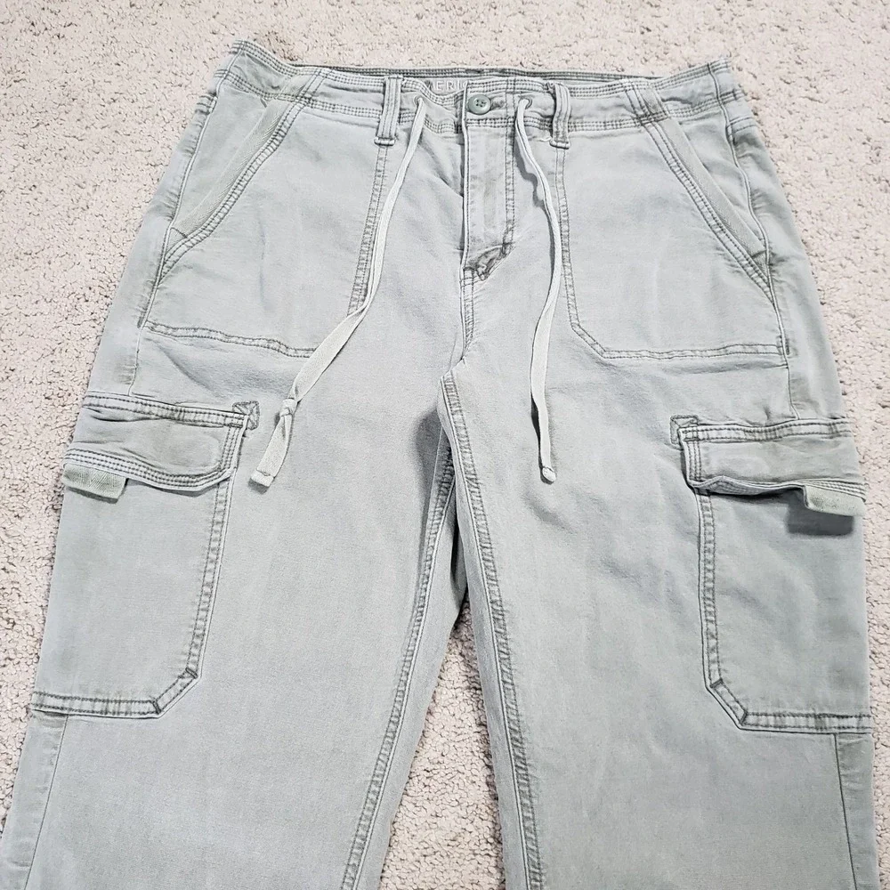 American Eagle Outfitters Women Pants 6 LONG Green Cargo Classic Bootcut - Picture 4 of 13